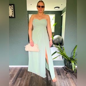 Azazie “dusty sage” bridesmaids dress size 10